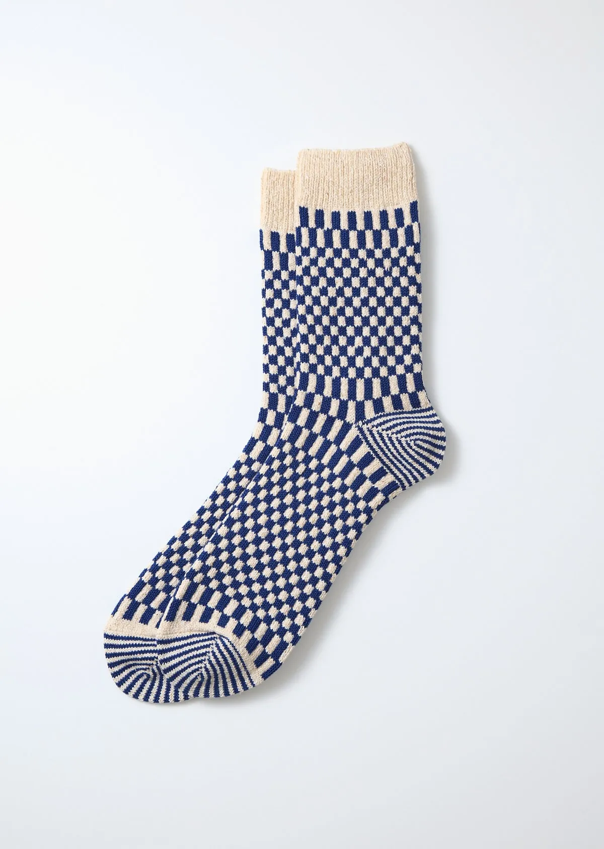 ATM189 Checkerboard Pattern Socks Blue untuk kenyamanan sehari-hari