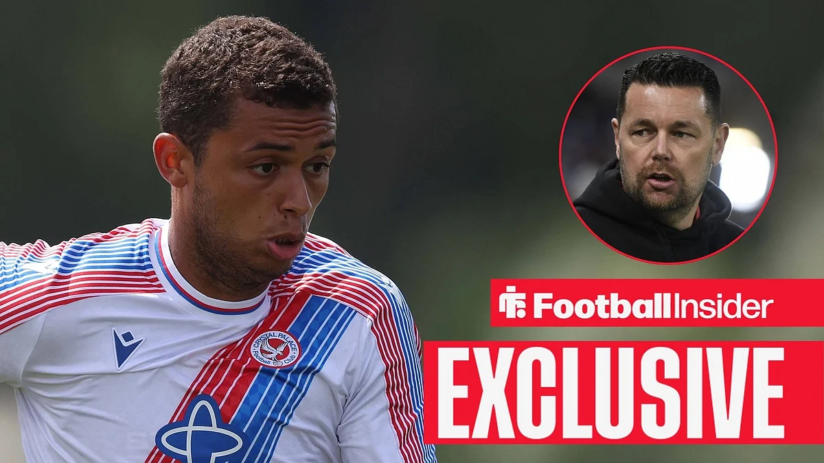 Pemain Brennan Johnson berseragam Crystal Palace di lapangan Selhurst Park