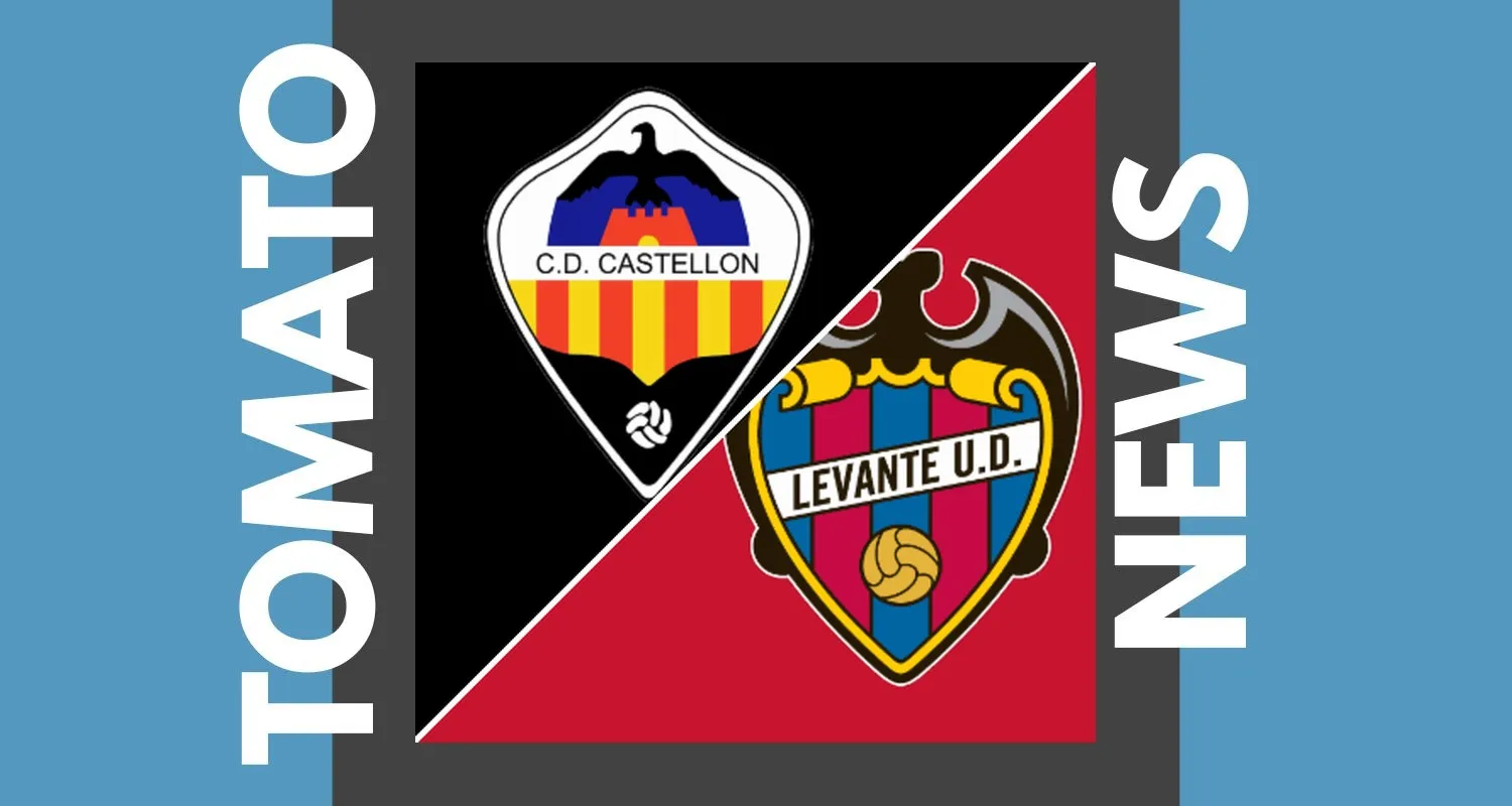 Aksi pemain Castellón dan Levante bertarung merebut bola dalam pertandingan uji coba pramusim.