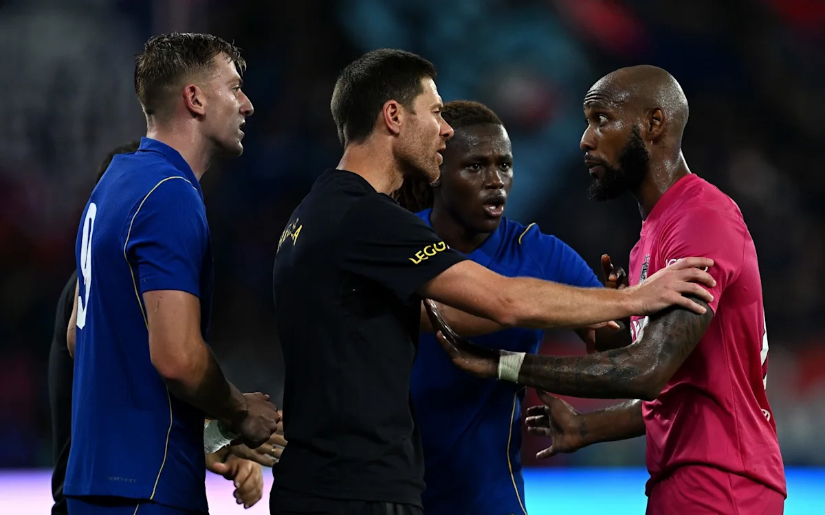 Liam Delap merayakan gol penalti untuk Chelsea melawan Johor Darul Ta'zim
