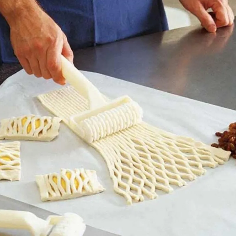 SBOKU99 Dough Embosser Roller and Cutter untuk mencetak dan memotong adonan pastry