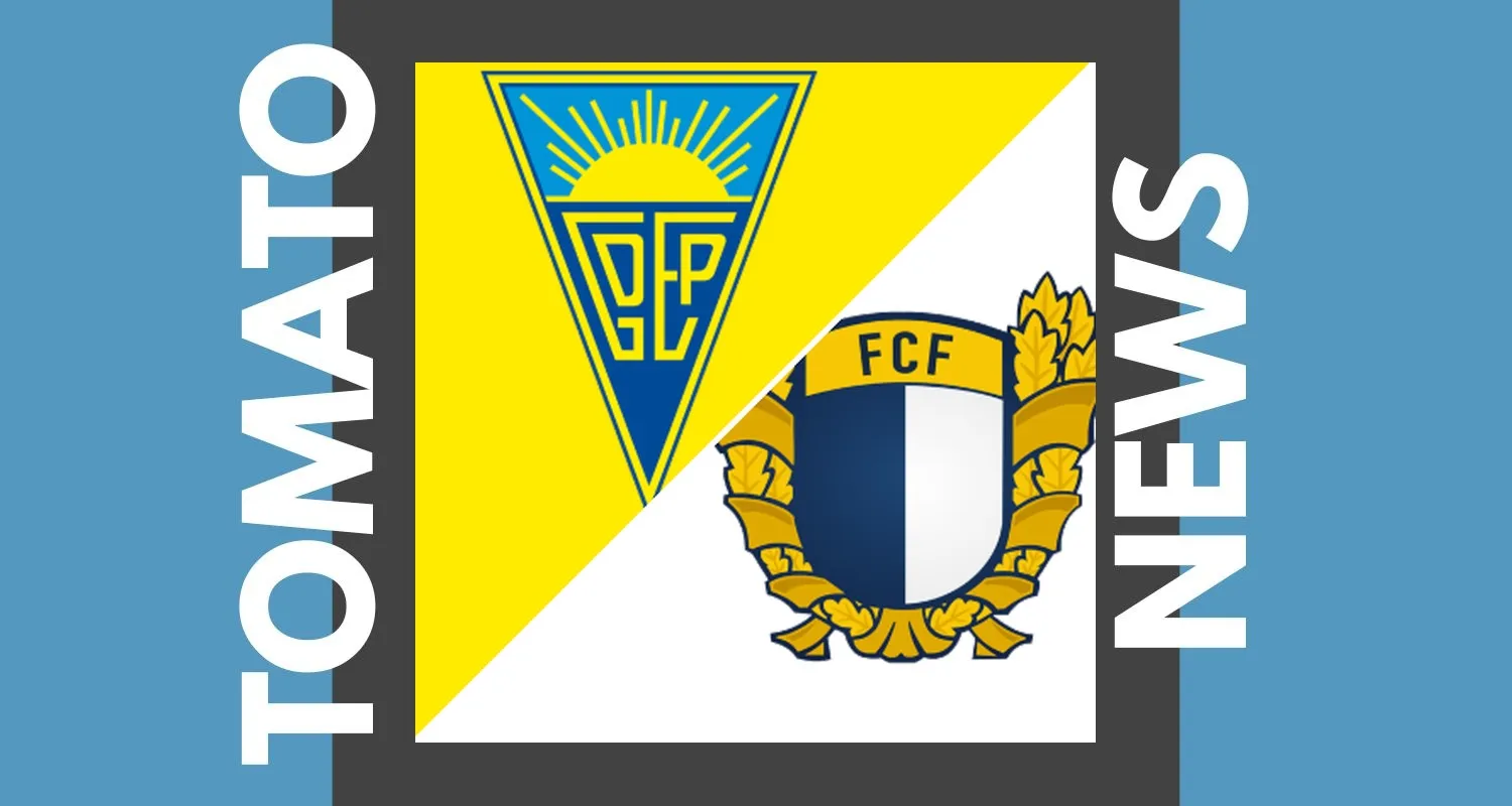 Pemain Estoril merayakan gol penyeimbang dalam laga melawan FC Famalicao di Liga Portugal.