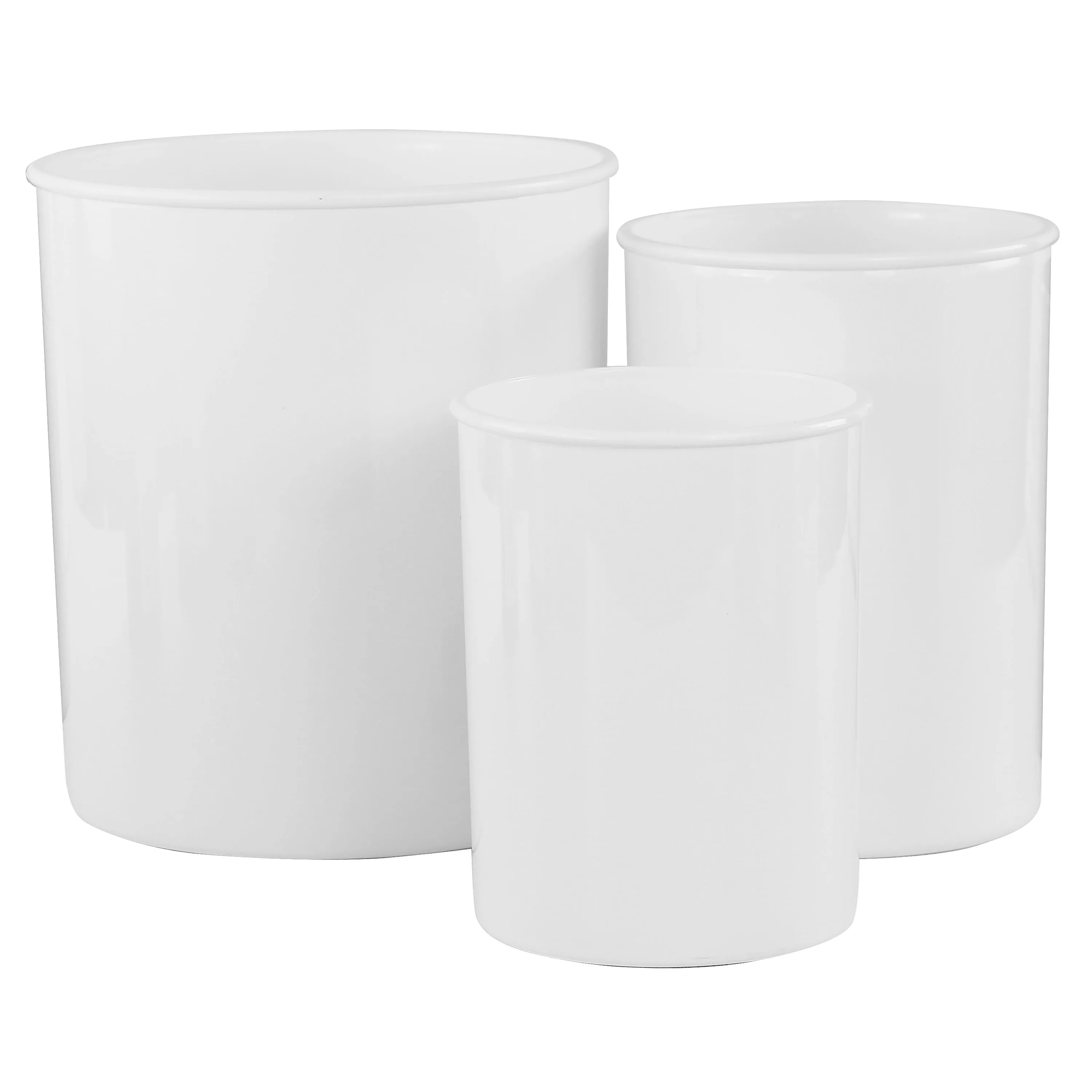 Set tempat sendok plastik putih GOKONG77 anti karat isi 3 pcs di atas meja dapur