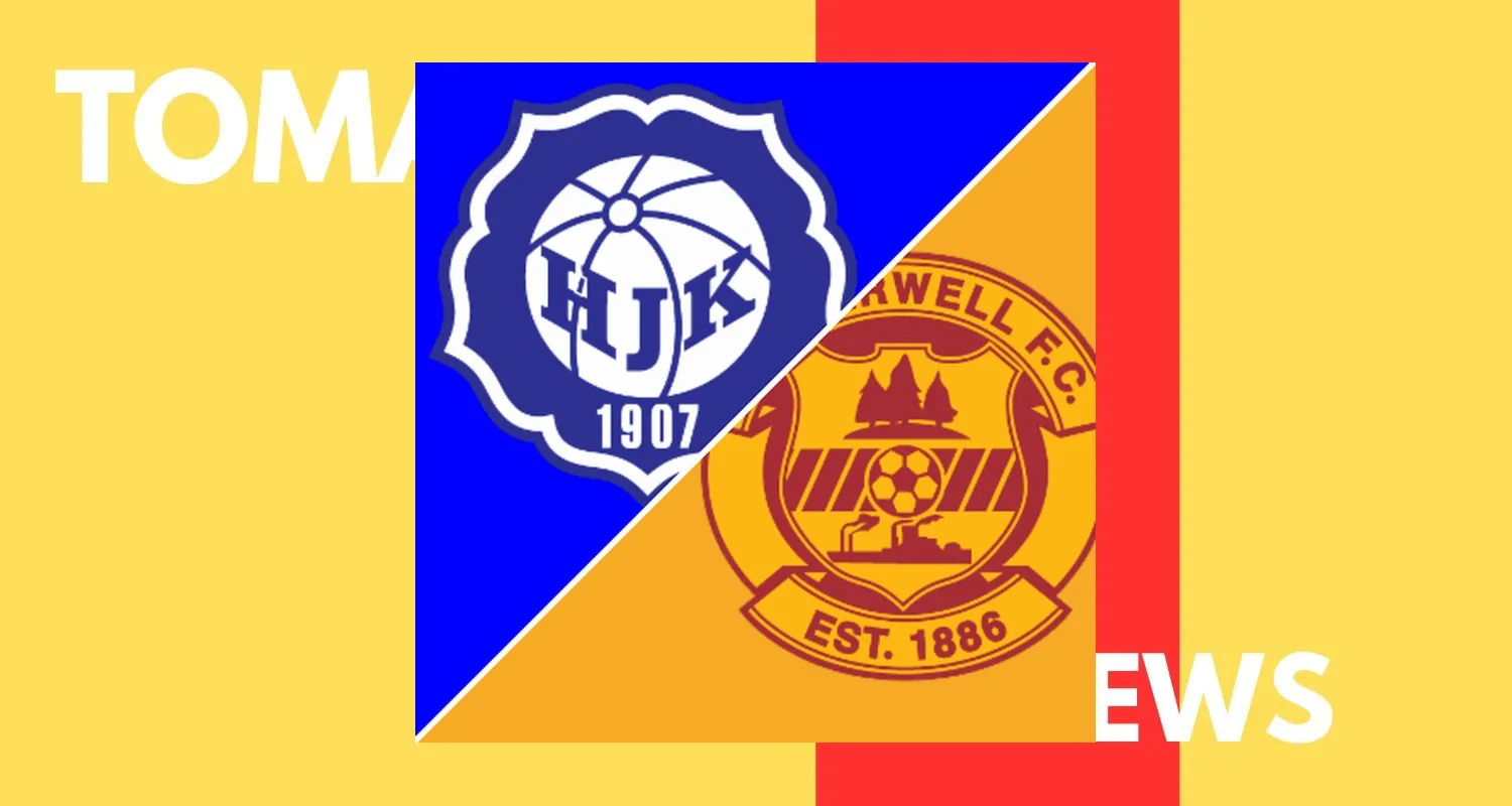 Aksi pertandingan HJK Helsinki melawan Motherwell di Bolt Arena