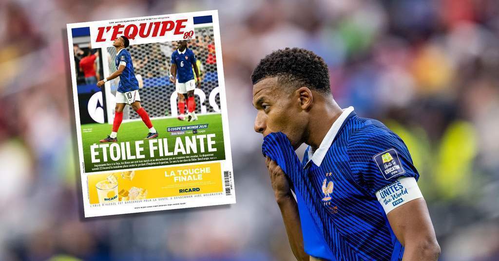 Kylian Mbappe dan Didier Deschamps lesu setelah Prancis disingkirkan Spanyol di Piala Dunia 2026