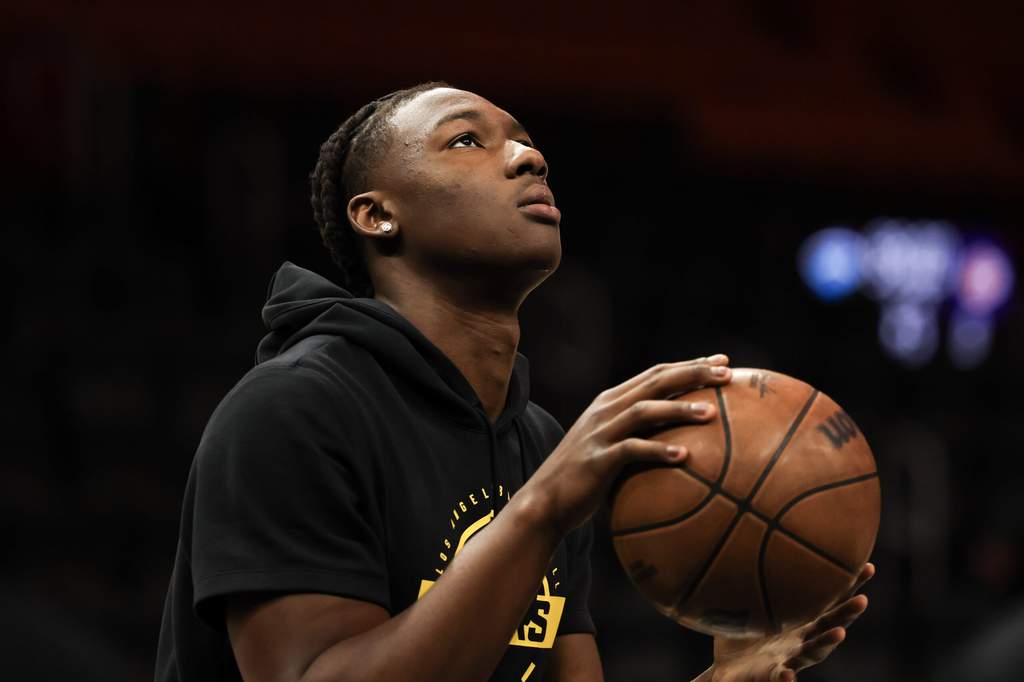Pemain Chicago Bulls Caleb Wilson saat menghadiri NBA Draft 2026 di Barclays Center