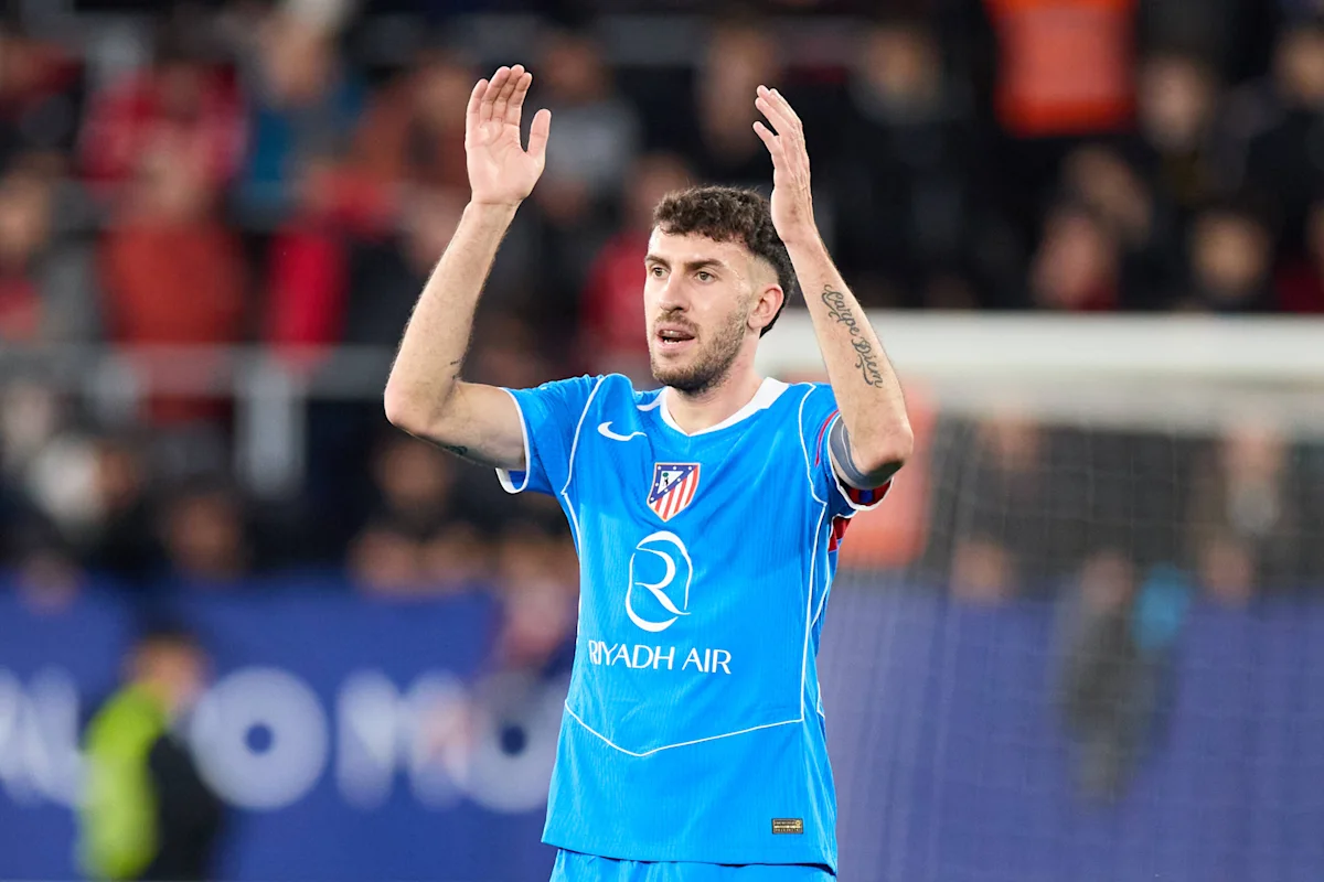 Matteo Ruggeri bek Atletico Madrid saat bertanding di La Liga Spanyol