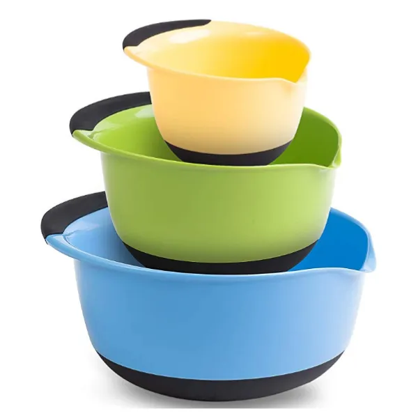 Monka Plastic Mixing Bowls set of 3 warna premium di HITAMSLOT