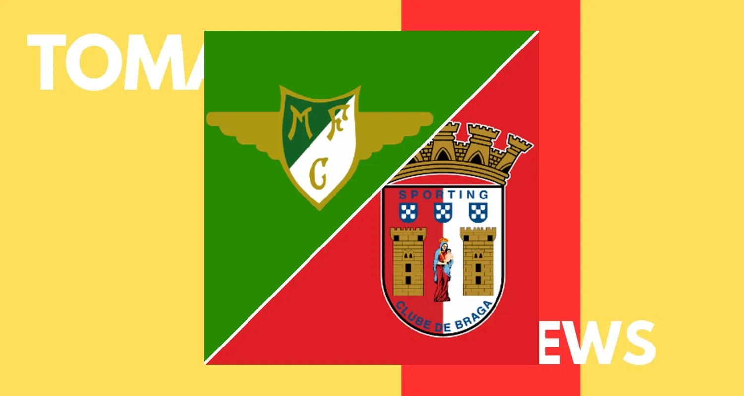 Aksi pemain Moreirense dan Braga dalam pertandingan Primeira Liga di stadion