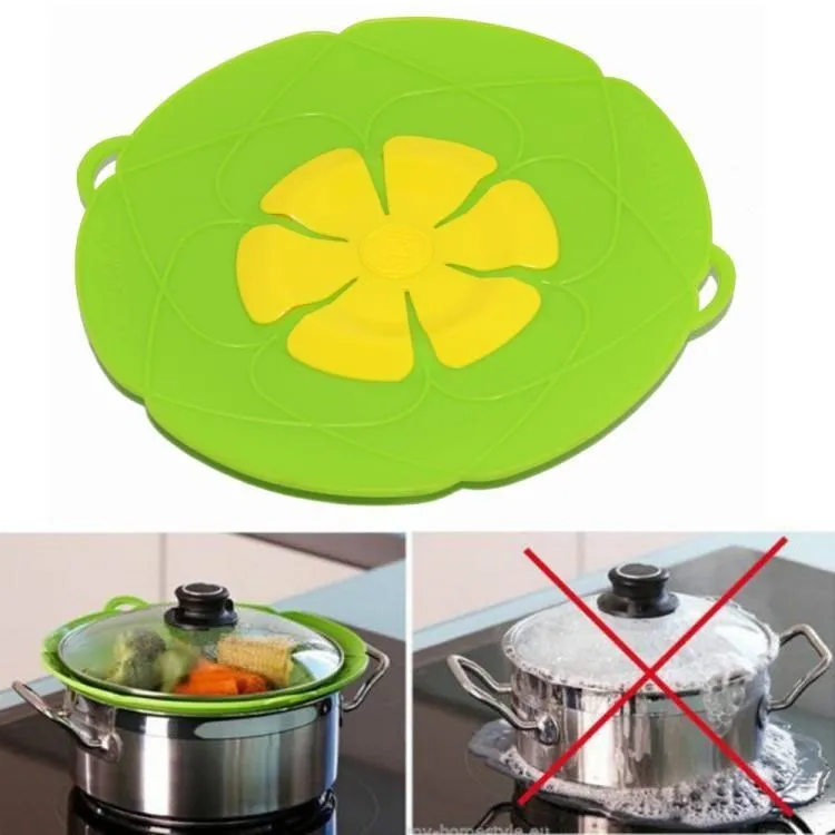 MPOSUN Silicone Spill Stopper penutup panci silikon anti tumpah yang fleksibel dan bersih