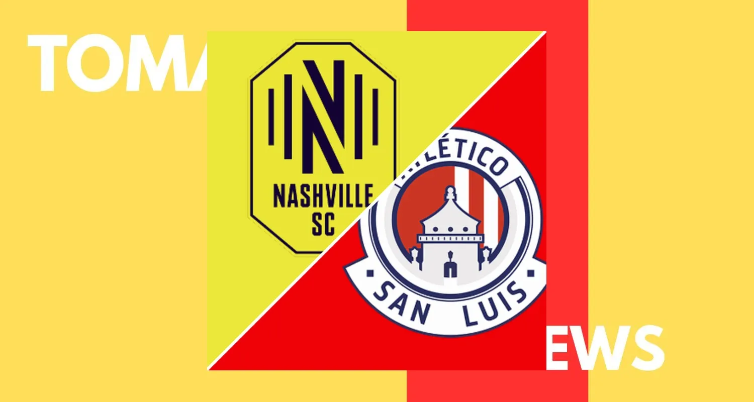 Pemain Nashville SC merayakan kemenangan atas Atlético de San Luis di GEODIS Park