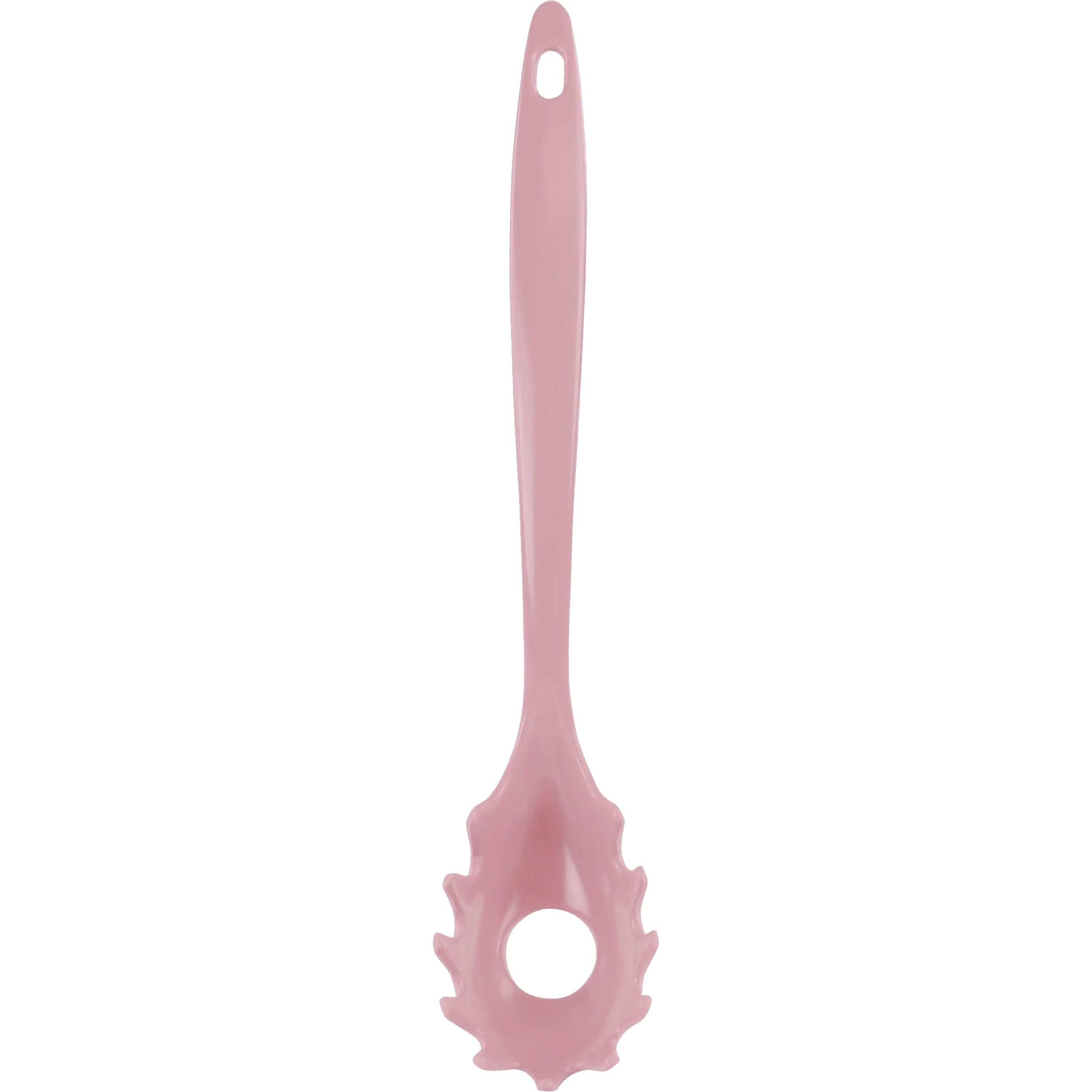 Garpu spaghetti melamin warna pink dari OKTO88 dengan desain ergonomis