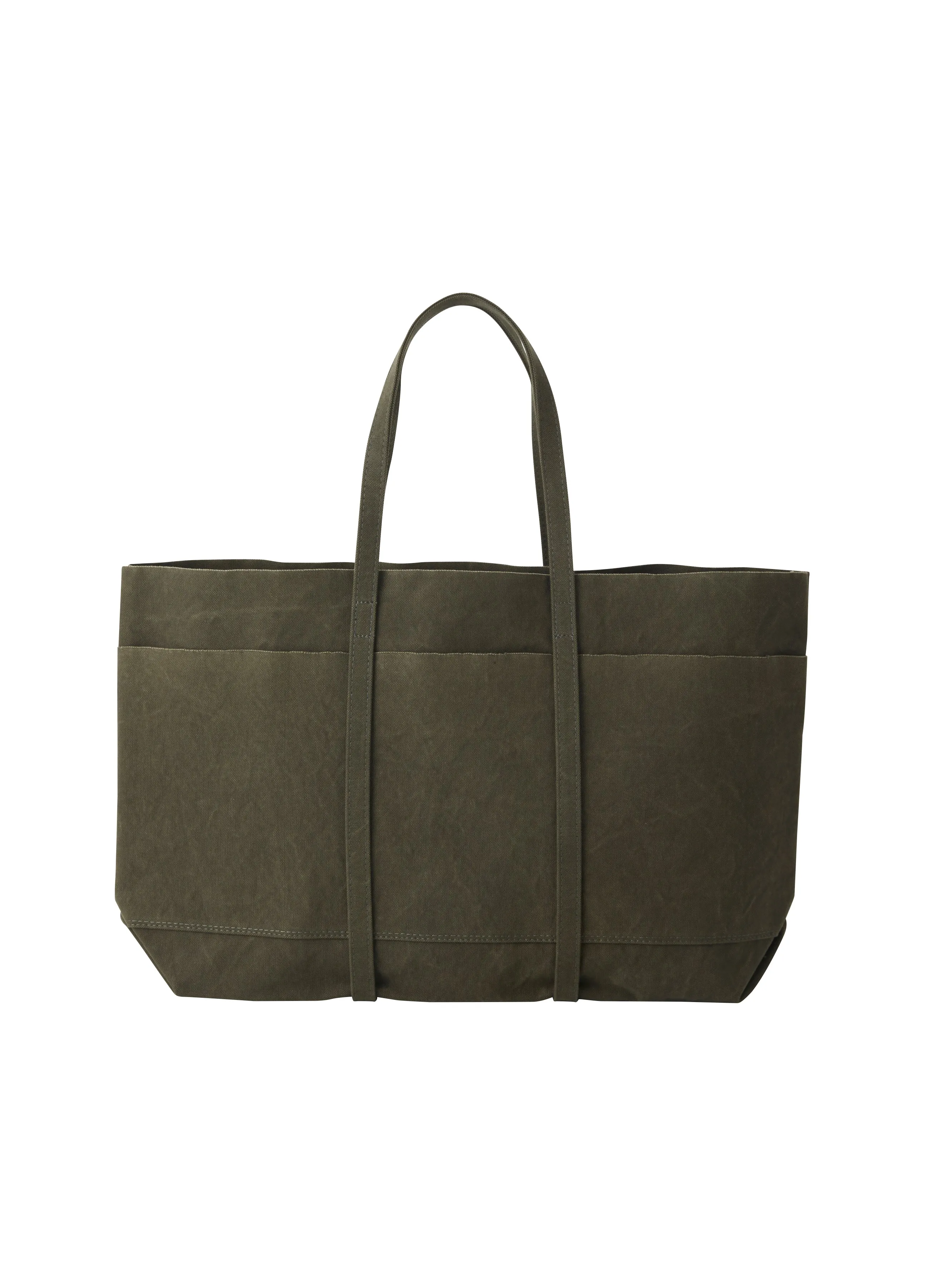 Tas tote bag kanvas warna olive dengan 6 saku dari OKTO88