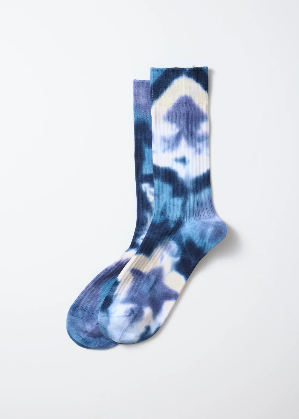 OVO30S Tie Dye Swedish Military Rib Socks warna Indigo dan Navy