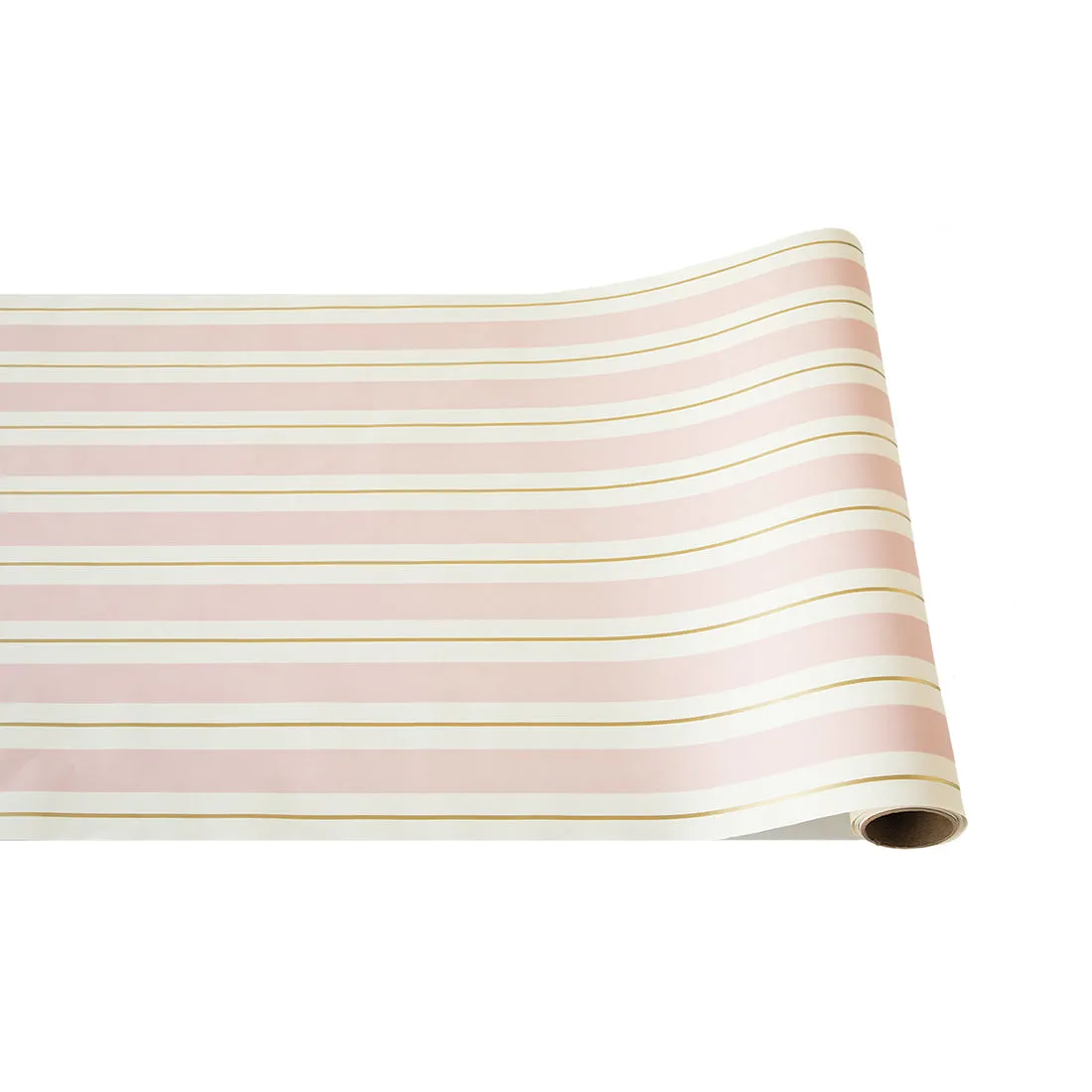 HITAMSLOT Pink & Gold Awning Stripe Runner taplak meja elegan untuk dekorasi pesta dan perayaan