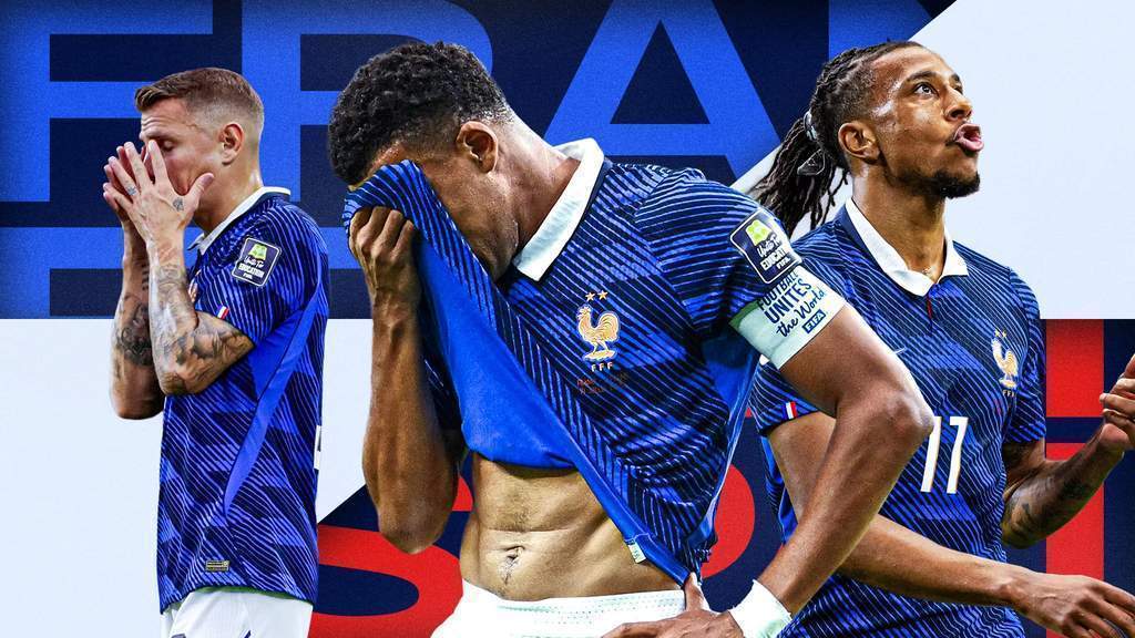 Pemain timnas Prancis kecewa setelah kalah dari Spanyol di semifinal Piala Dunia