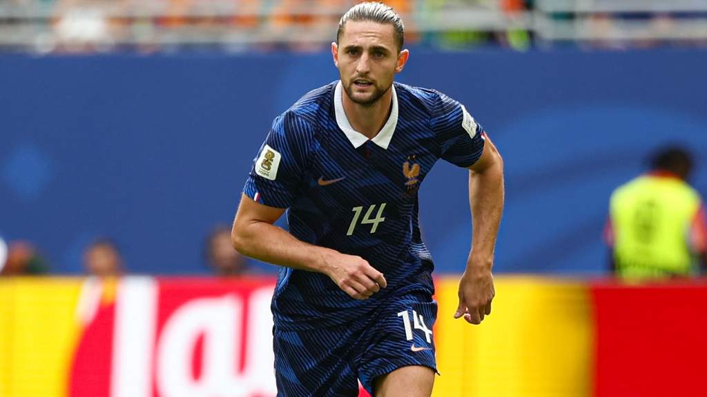 Adrien Rabiot saat pertandingan Prancis melawan Inggris di Piala Dunia 2026