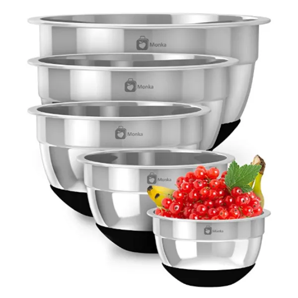 Set mangkuk adonan stainless steel anti slip Monka di RAJAHOKI899