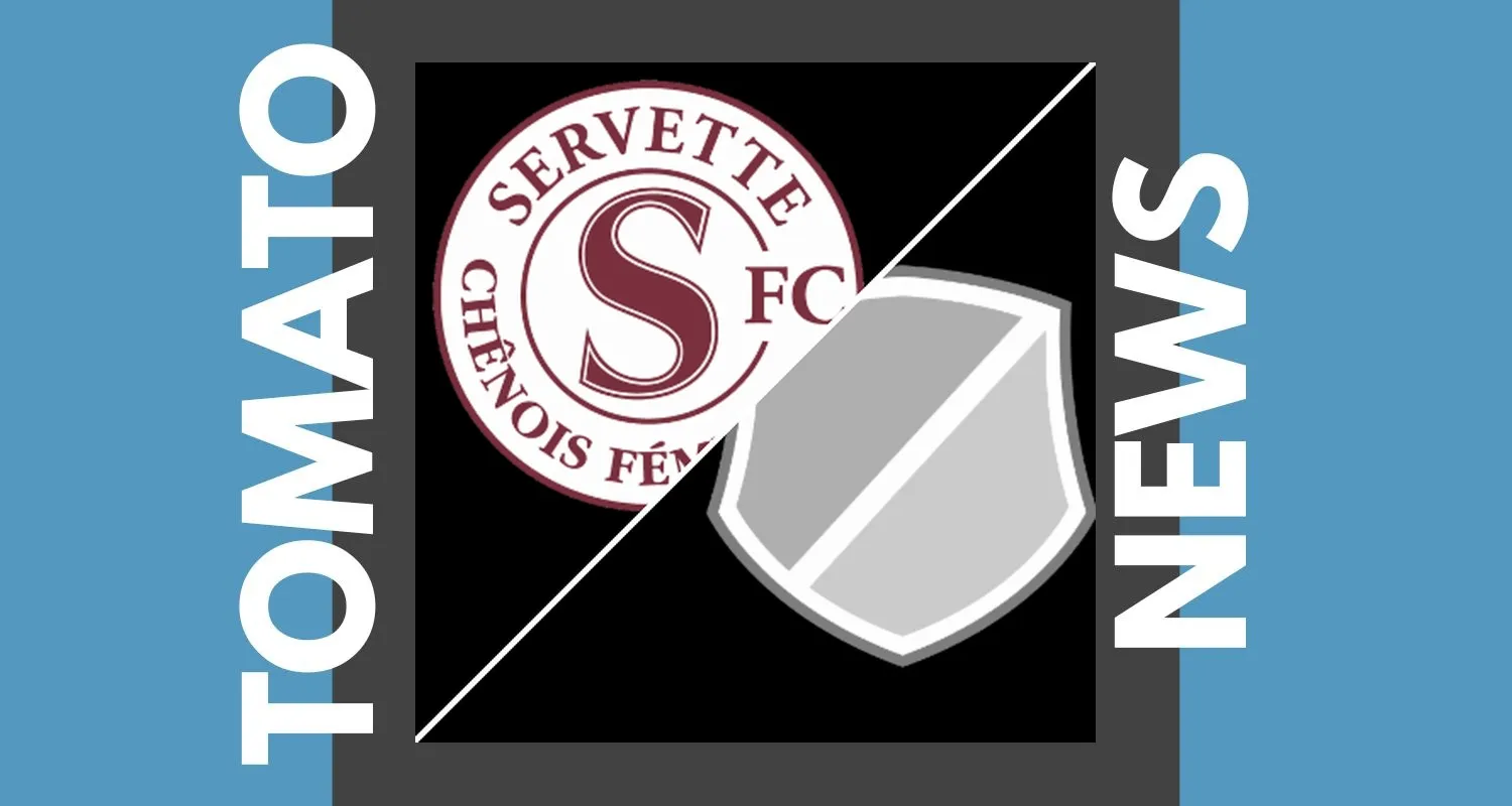 Para pemain Servette Women merayakan gol kemenangan dalam pertandingan kualifikasi Liga Champions Wanita UEFA.