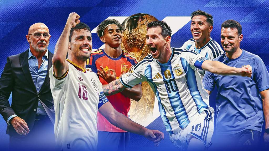 Infografis enam duel kunci yang menentukan hasil pertandingan final Spanyol melawan Argentina