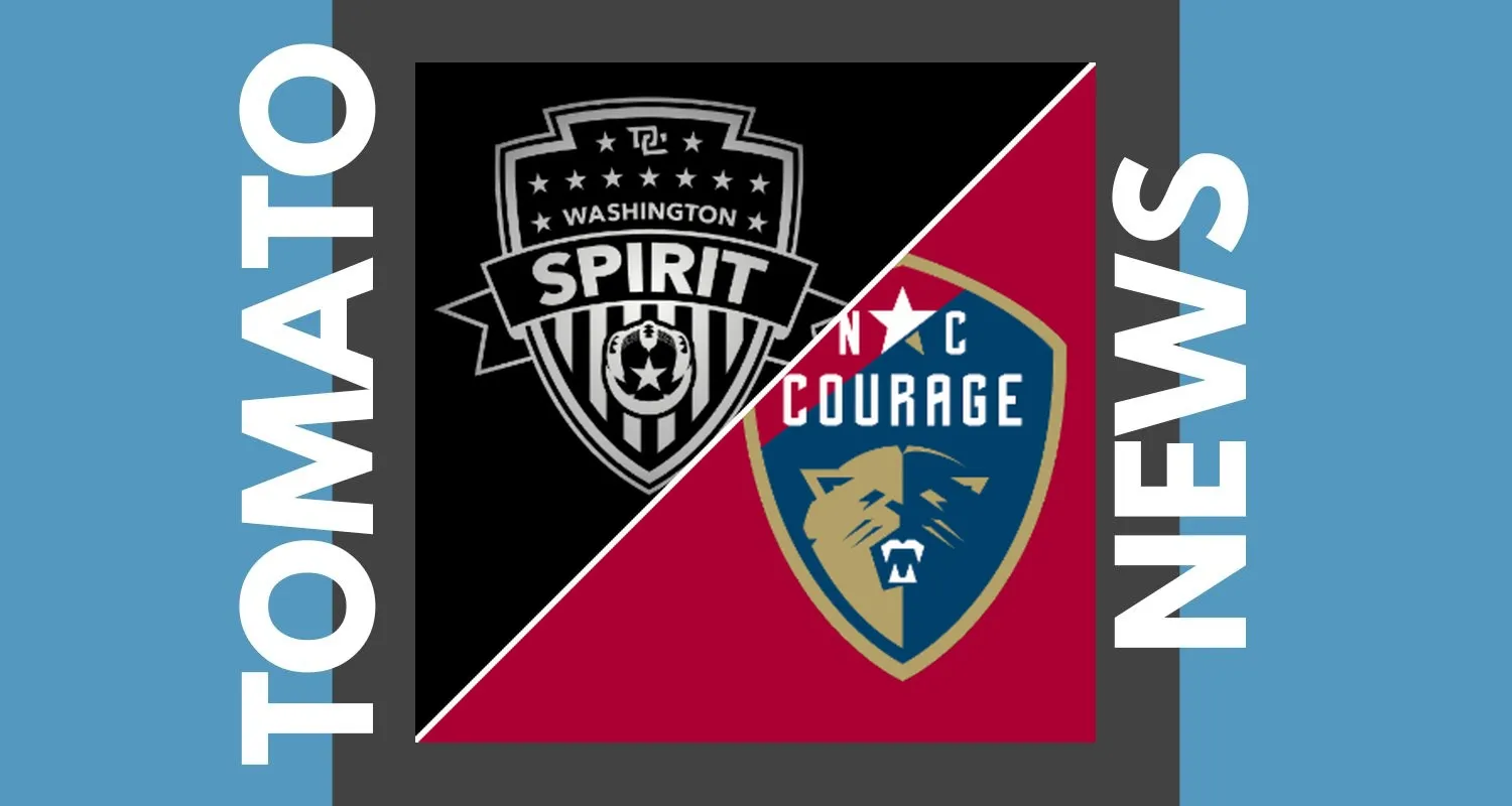 Pertandingan sepak bola wanita NWSL antara Washington Spirit melawan North Carolina Courage di stadion.